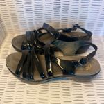 Dansko  Dani Black Patent Leather Strappy Wedge Sandals Women's Size 38 Boho Photo 1
