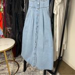 Selfie Leslie  Indikah Pixie Dust Button Front Denim Blue Midi Dress Photo 5