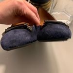 Aquatalia NWOT Italian Navy Blue Suede Stiletto Heels w/Metal Buckles Sz 8* Photo 4