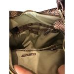G.I.L.I. Milano Python Printed Hobo Bag Leather Shoulder Brown Zipper Strap EUC Photo 8