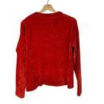 Sadie & Sage Red Chenille Knit Crewneck Sweater S Photo 1
