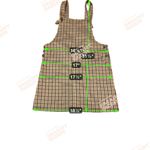 SO  Brown Plaid Overall Mini Dress Fall Winter Small Photo 1