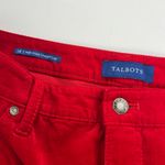 Talbots High Waist Straight Leg Corduroy Jeans Pants Cherry Red Size 14 Photo 4