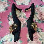 Good American sandals 5.5 NEW kitten heel oversized chain detail square toe Photo 3