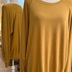 Aerie Mustard Oversized Crew Neck Sweatshirt Photo 1