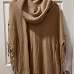 Michael Kors Chic Cowl Neck Sweater w/Fringe Detail in Camel - Western - SZ M Photo 0