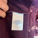 Lands' End Sweatshirt Dress Serious Sweats Mock Neck Purple Floral Mulberry Photo 5