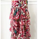 Tunique Tiered Maxi Skirt, Size L Red Size L Photo 1