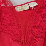 Victoria's Secret VTG Victoria Secret Lingerie Womens M Red Lace Slip Dress Nightgown Gold Label Photo 9