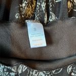 Brown Mesh Womens Long Bell Sleeve Mini Dress White Photo 2