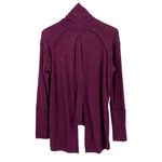 Free People We The Free Wine Purple Split Back Turtleneck Top Size Small Photo 4