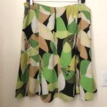 Worthington Green brown black low rise floral skirt w: elastic waist invisible zipper (Size 20W) Photo 0