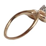 14K Yellow Gold Diamond Engagement Crown Tiara Style Ring Photo 6