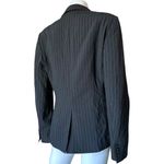 Ann Taylor sport coat 12 black pinstripe blazer lightweight classic jacket Photo 8