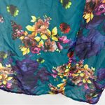 Torrid Blue Multicolor Floral Print Strapless High Low Midi Dress Size 12 Photo 9