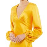 Mac Duggal  NEW Size 8 Marigold Long Sleeve Empire Waist Charmeuse Gown 55693 Photo 1