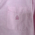Bugle Boy Vintage Women's Pink & White Striped Button Down Preppy Academia Shirt Photo 3