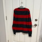Marc by Marc Jacobs  Red and Black Striped Crewneck Sweater Photo 3