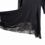 Sympli Womens Black Asymmetrical Tunic Top Velvet Burnout Size 8 Made In Canada Photo 4