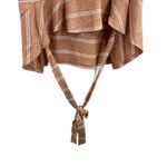 Lumiere Short Sleeve Striped Sweater Tie Back New Small Photo 33