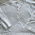 Madewell Womens Relaxed Bombay Henley Long Sleeve Knit Top White Size L NU850 Photo 4