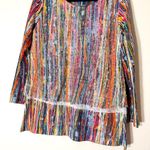 Splattered Paint Art to wear textured layered mesh Gauze made in Turkey size L Orange Size L Photo 4