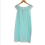 Vintage Barbizon Nightgown Prairie Dress Sz Large Light Blue Floral Embroidered Photo 1