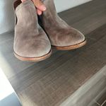 Jeffrey Campbell Rosalee tan suede pointed toe slipon block heel ankle boots 9.5 Photo 13