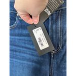 Paige Amber Mid Rise Straight Ankle Jeans Size 34 Dark Wash Raw Hem Photo 6