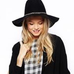 ASOS Chain Felt Black Fedora Hat Photo 1