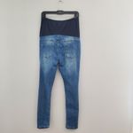Boohoo Blue Distressed Maternity Skinny Jeans 4 Photo 1