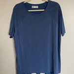 The Impeccable Pig Navy Blue Tee with Raw Hem Photo 0