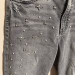 EXPRESS Ripped Pearl and Rhinestone Embellished Modern Straight Jeans- Size 6 Photo 6