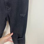 Princess Polly  Black Denim Distressed Mom Straight Leg Jeans Size 8 Photo 3