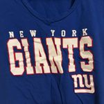 NFL New York Giants T Shirt Women's Small Blue Short Sleeve V Neck Team Apparel Photo 1