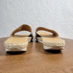 Tommy Bahama Womens Trevor Espadrille Sandals 9 Leather Woven Straw Flat Slides Photo 10