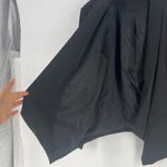 Quince  Blazer Jacket Womens Large Black Stretch Open Front High Low Hem Photo 4
