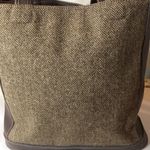 Coach Vintage  Bleeker Brown Tweed Herringbone and Leather Tote Shoulder Bag 9961 Photo 4