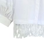 Jason Wu White Poplin Blouse Lace Trim Reworked XS Photo 2