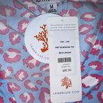 Luxe Vibrant Pink and Blue Animal Print Blouse Size M Photo 3