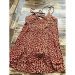 Kendall + Kylie NWOT  bohemian Mini sundress dress MEDIUM burnt orange Tan Photo 6