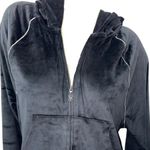 Victoria's Secret Victoria’s Secret On Point Full Zip Rhinestone Accent Velour Hoodie in blk sz lg Photo 5