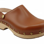 J.Crew  Leather Convertible Clogs Brown Slip-On/Backstrap Shoes Women’s Size 8.5 Photo 0