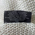 Wooden Ships Sweater Womens XSmall White Red Heart Open Knit Scoop Neck Breezy Photo 6