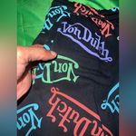 Von Dutch NWT  Black Trackpants with Colorful Logos size Medium Photo 6