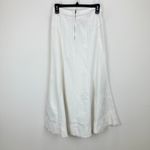 Madewell Fluted Midi Skirt Tile White Rigid Denim High Rise Minimalist US 25 NWT Photo 7