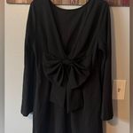 Cupshe  Black Boatneck Long Flared Sleeve Mini Dress Photo 5