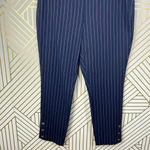 Rag and Bone  Simone‎ Snap Pant in Navy Blue Stripe Size US 14 Photo 4