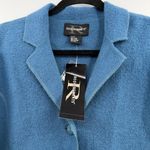 Requirements Vintage  wool cardigan sweater blazer jacket size Small NWT Teal Photo 1