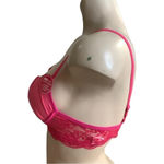 Massam Size Small Fuchsia Lace Trim Padded Underwire Bra Made in Brazil New Pink Photo 1